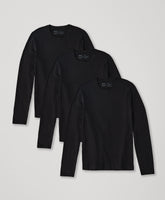 Organic Cool Stretch Long Sleeve Crew Undershirt 3-Pack