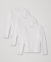 Organic Cool Stretch Long Sleeve Crew Undershirt 3-Pack