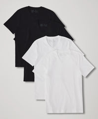 Organic Cool Stretch V-Neck Undershirt 4-Pack