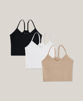 Organic Everyday Shelf Bra Cropped Camisole 3-Pack