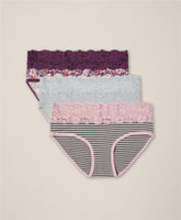 Organic Lace Waist Brief 3-Pack