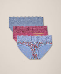 Organic Lace Waist Brief 3-Pack