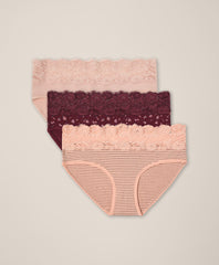 Organic Lace Waist Brief 3-Pack