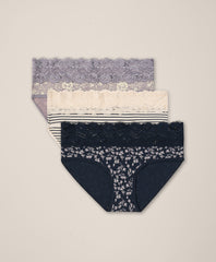 Organic Lace Waist Brief 3-Pack