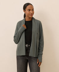 Organic Luxe Stretch Jersey Swing Cardigan