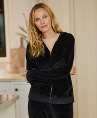 Organic Pure Velour Zip Hoodie