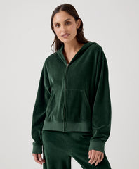 Organic Pure Velour Zip Hoodie