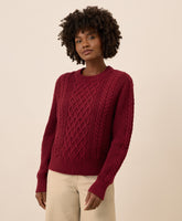 Organic Luxe Knit Cable Crew Sweater