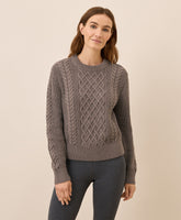 Organic Luxe Knit Cable Crew Sweater