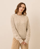 Organic Luxe Knit Cable Crew Sweater