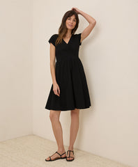 Organic Fit & Flare Crossover Dress