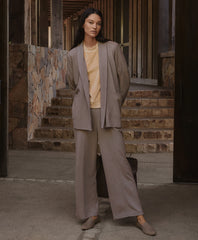 Organic Airplane Pintuck Wide Leg Pant