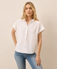 Organic All Day Poplin Shirred Shirt