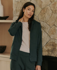 Organic Brushed Fleece Zip Hoodie