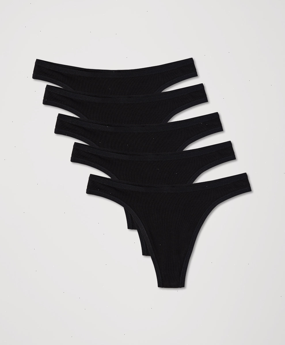 Organic Everyday Classic Fit Thong 5-Pack