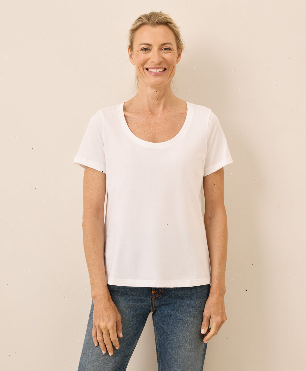 Organic Softspun Scoop Neck Tee