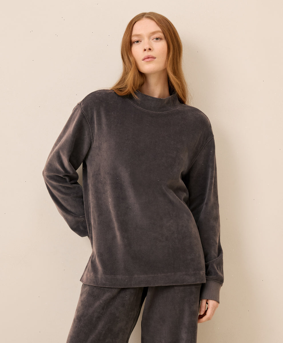Organic Pure Velour Mock Tunic