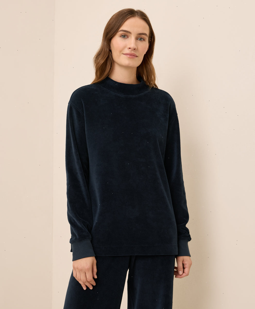 Organic Pure Velour Mock Tunic