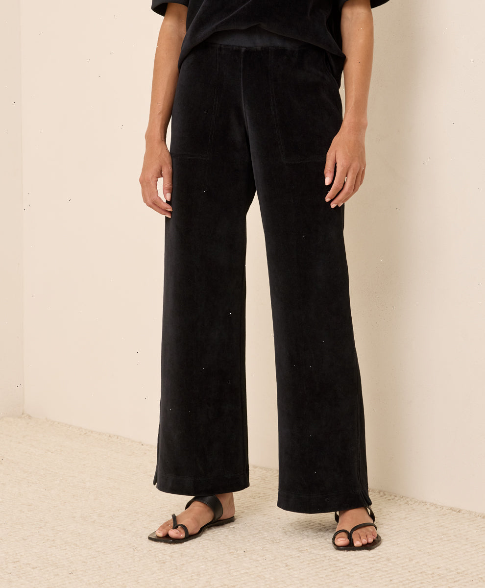 Organic Pure Velour Wide Leg Pant