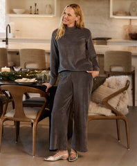Organic Pure Velour Wide Leg Pant
