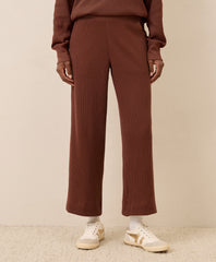 Organic Thermal Waffle Wide Leg Pant