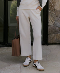 Organic Thermal Waffle Wide Leg Pant
