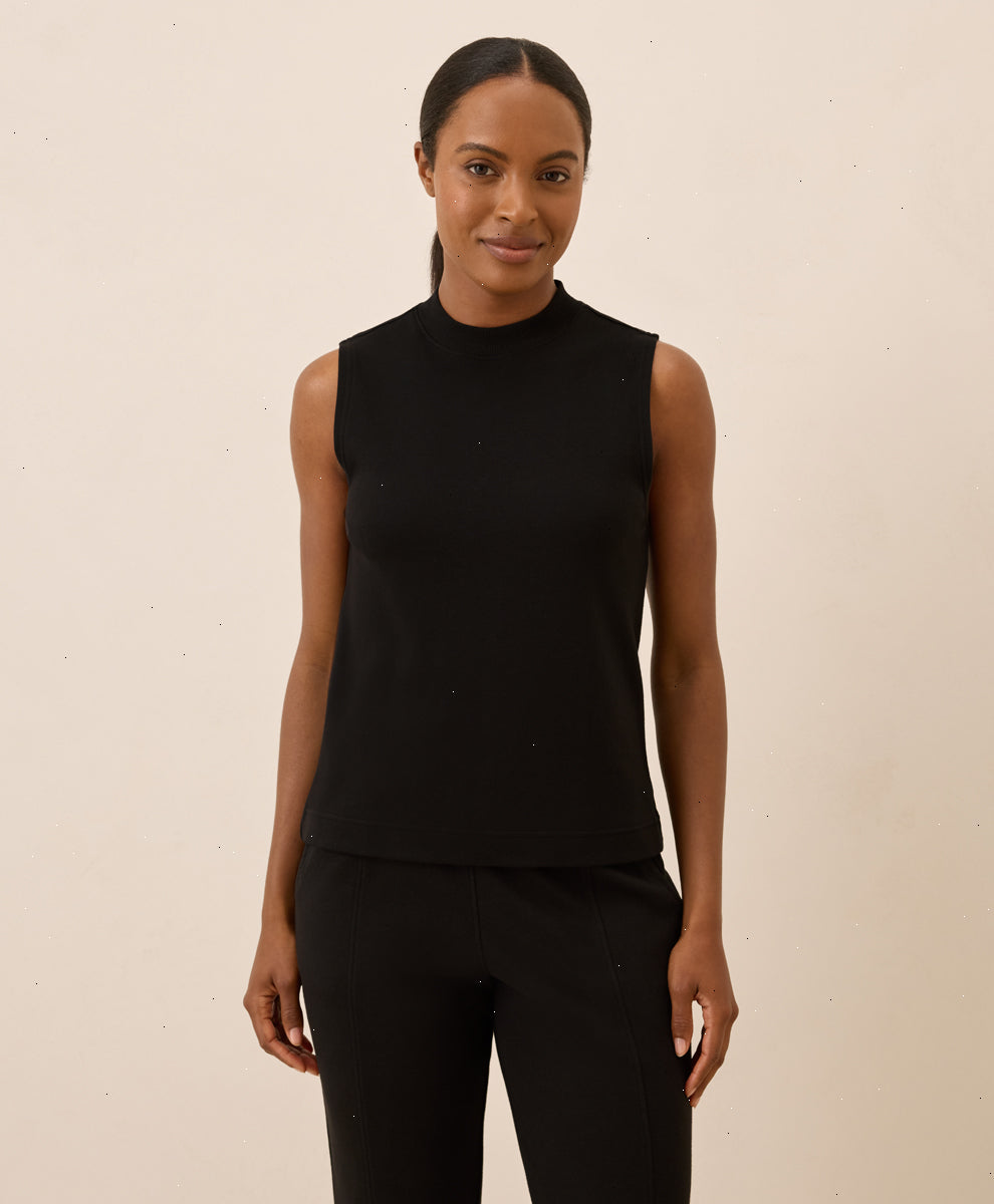 Organic Airplane Mock Neck Shell