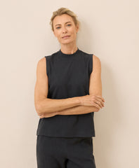 Organic Airplane Mock Neck Shell