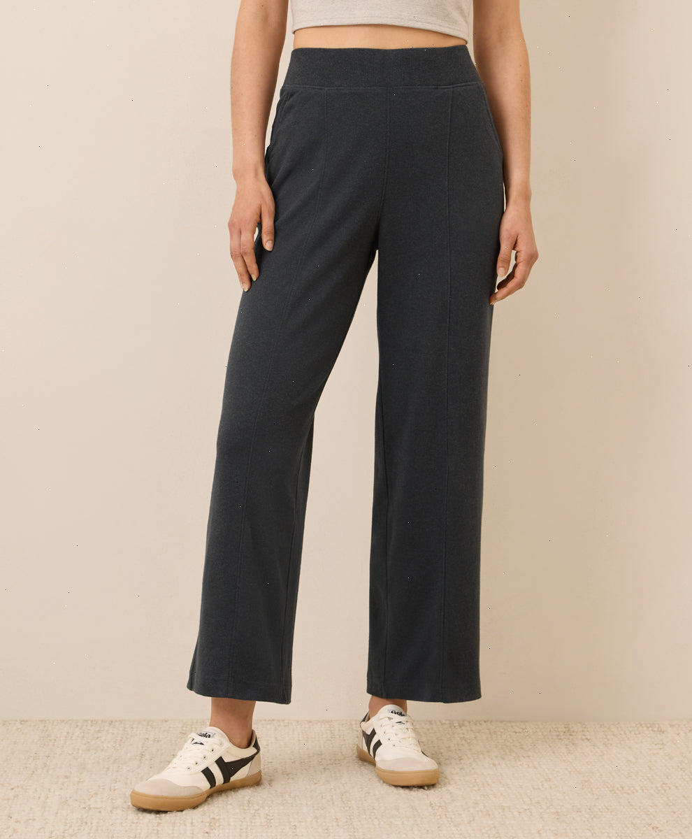 Organic Airplane Pintuck Wide Leg Pant