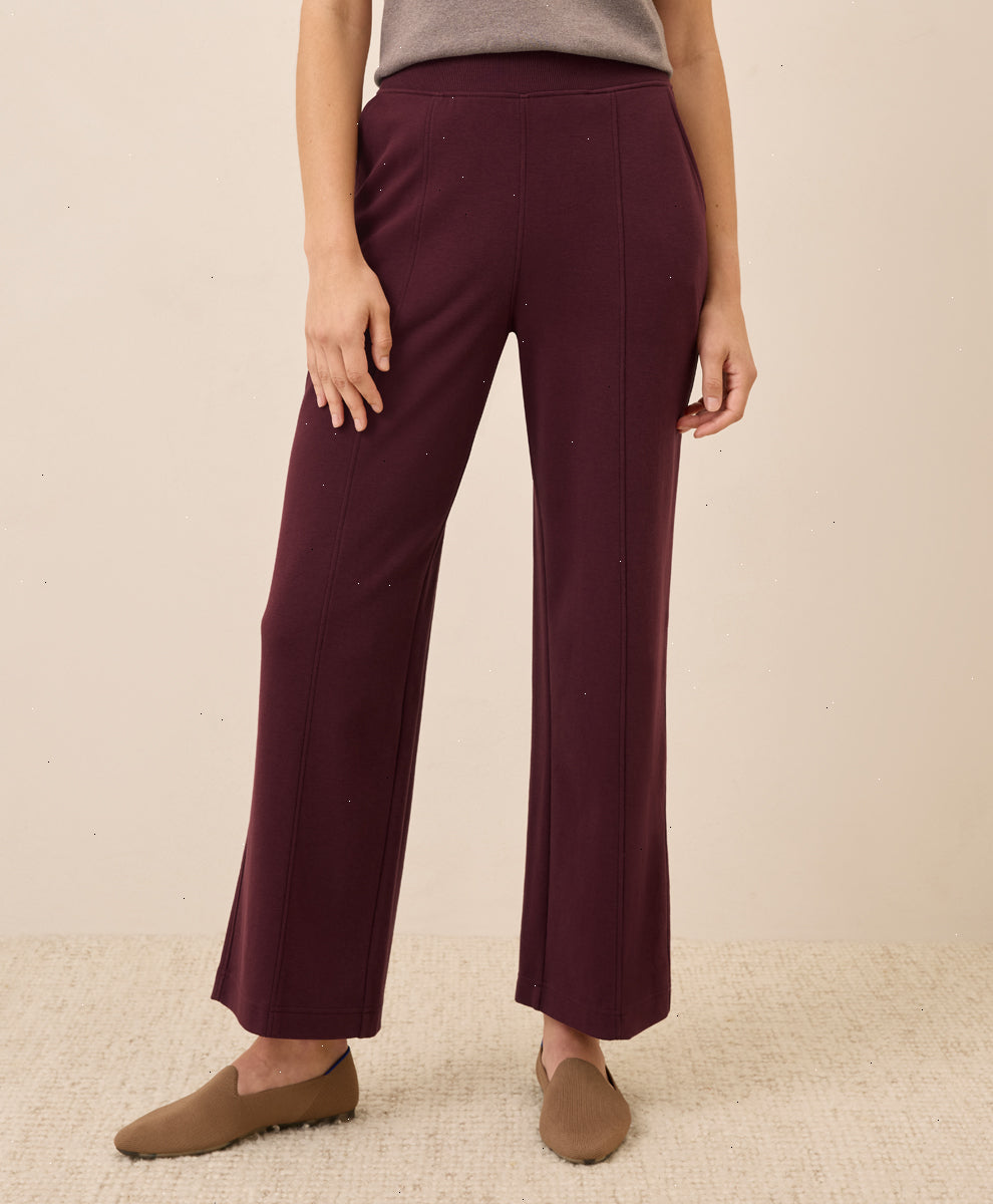 Organic Airplane Pintuck Wide Leg Pant
