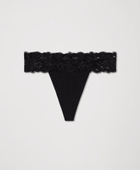 Organic Lace Waist Thong